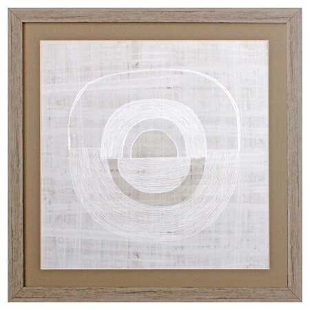 Homeroots Organic Weave I Wood Brown Framed Wall Art 476092