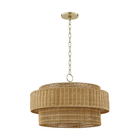 Mitzi Danica 4 Light Pendant 24 In. Aged Brass H854704-AGB