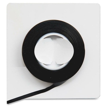 Magna Visual Vinyl Chart Tape, 324"L x 1/8"W, Black CT4-B