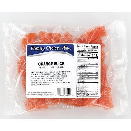 Family Choice Candy, Orange Flavor, 14 oz 1109