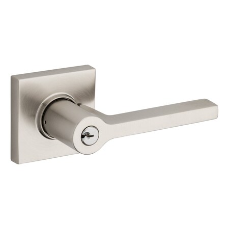Baldwin Baldwin 5285 Right Hand Square Lever with Square Rose Emergency Egress Keyed Entry Lifetime 5285056RENT
