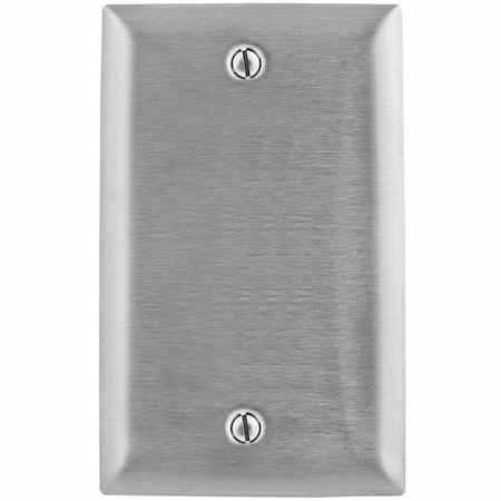 Hubbell Wiring Device-Kellems Blank Wall Plates, Number of Gangs: 1 and 2 Stainless Steel, Brushed Finish SSJ13