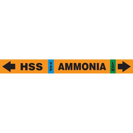 Accuform IIAR SELFSTICK AMMONIA PIPE MARKER RAK108T