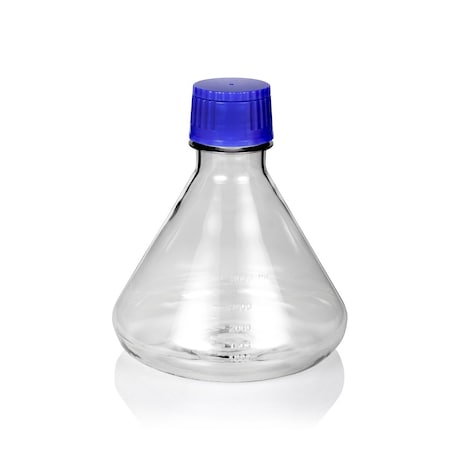 Tri Forest Enterprises RPI Erlenmeyer Flask Flat Bottom, Optically Clear, Sterile, 3000 ml, PC, 3PK 400870-3000