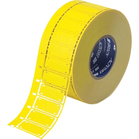 Brady Cable And Harness Marking Tags, Yellow, Roll of 2500 Tags HSNX-800-2-YL