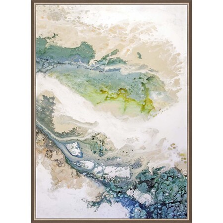 Homeroots Minutiae Canvas Silver Floater Frame Print Wall Art 416393
