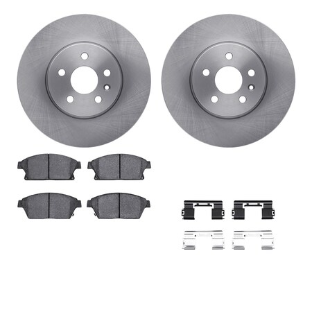 Dynamic Friction Co DFC Brake Rotor with 5000 Brake Pads and Hardware Kit 6512-45157