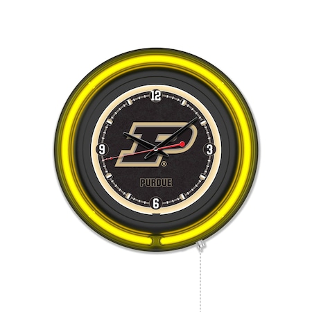 Holland Bar Stool Purdue  15 Double Neon Wall Clock Clk15BK
