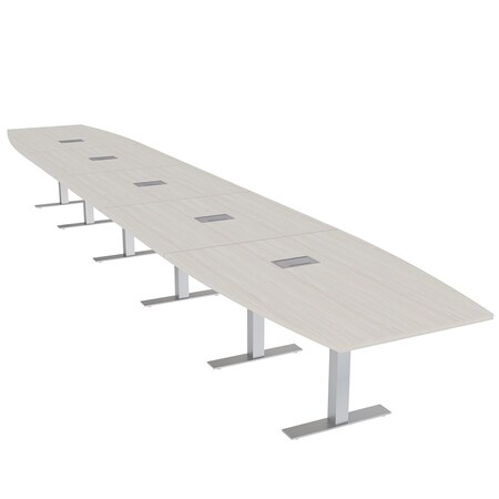 Skutchi Designs 22 Person Conference Table With Power Unit | 22' Boat Table | Harmony Series HAR-BOT-48X264-T-K458-ESIL