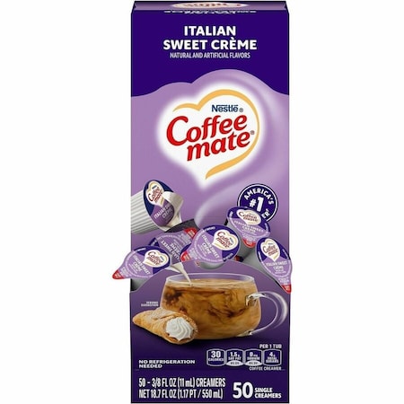 Coffee Mate CREAMER, CREME, SWT, ITALIAN, 50PK 84652