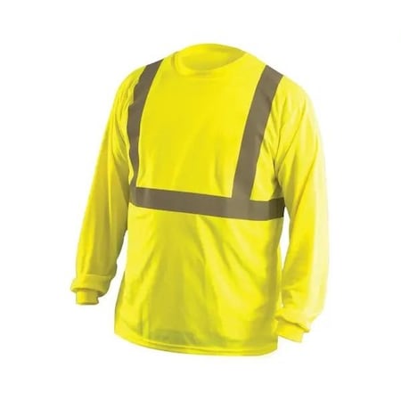 Occunomix Long Sleeve T-Shirt, Birdseye, Yellow, XL LUX-LSET2B-YXLPZ1CF