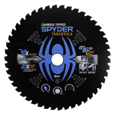 Spyder 9in 46T Metal Cutting Blade, Ring Pack 13503