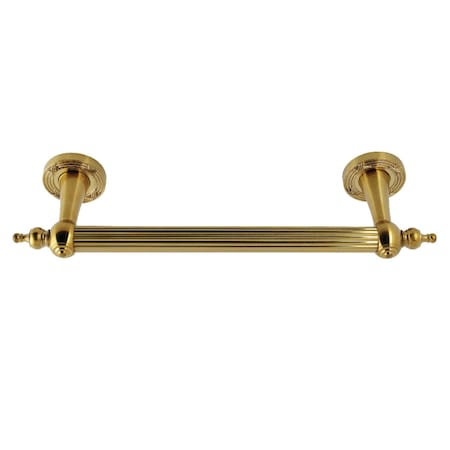 Kingston Brass 12" x 1" O.D. Brass Decorative Grab Bar, Brushed Brass DR710127