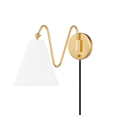Mitzi Tali Roth X Onda 1 Light Plug-In Sconce 22.5 In. Aged Brass HL699101-AGB