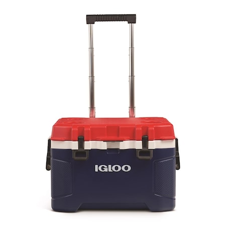 Trailmate Blue/Red/White 52 qt Roller Cooler 35110