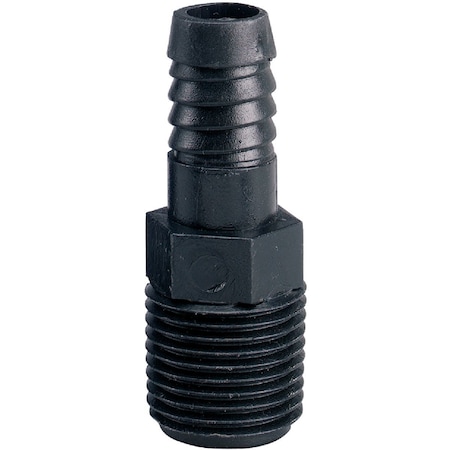 Orbit 3/4'' MNPT x 1/2'' Barbed Plastic Riser Flex Fitting Straight Adapter 94344