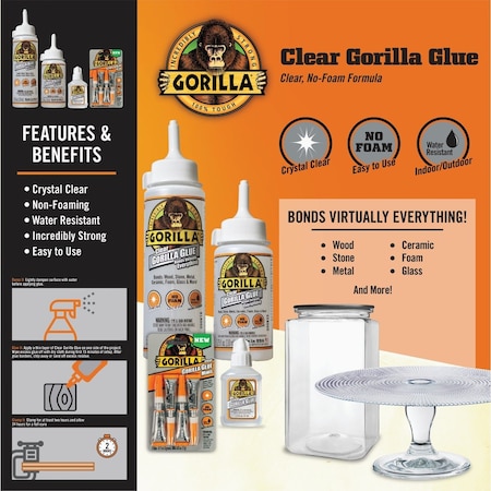Gorilla Glue 1.75 Oz. Clear All-Purpose Glue 4500102