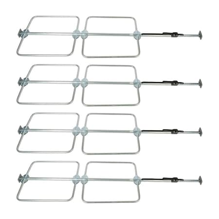 Mytee Products Mytee Products 4Pack Cargo Load Lock Bar Kit - Steel Ratcheting 89-105 w/Bolt-On Hoop Set DV-GST-Hoop-Kitx4