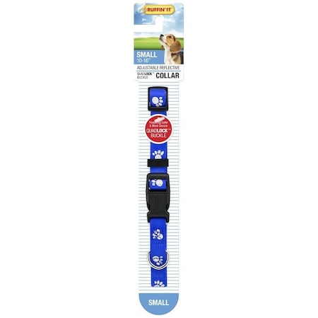 Ruffinit 39241 Reflective Dog Collar, 10 to 16 in L, 5/8 in W, Nylon, Assorted 7N39241