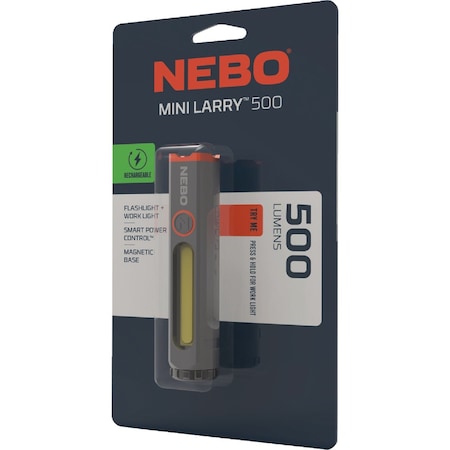 Nebo Mini Larry 500 LED Rechargeable Compact Flashlight & Worklight NEB-POC-1004