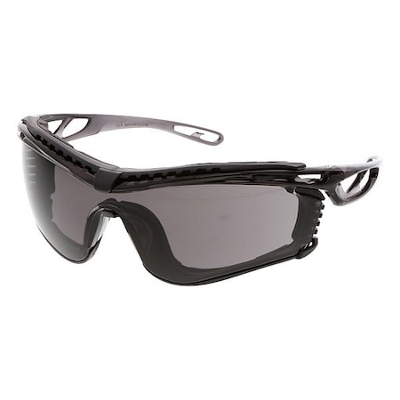 Mcr Safety Checklite (CL5), Safety Glasses, UV-AF Anti-Fog, Polycarbonate Lens, Smoke Frame, Frameless, 1 PR CL512AF