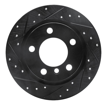 Dynamic Friction Co DFC Brake Rotor - Drilled and Slotted - Black 633-32010L