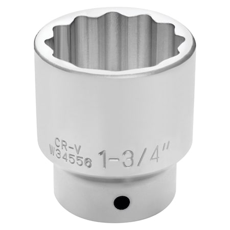 Performance Tool 3/4 in. Dr. 1-3/4 in. 12pt Socket, Chrome Vanadium, Corrosion Resistant W34556