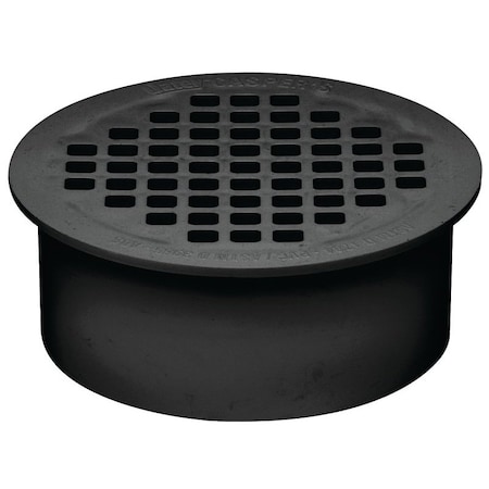 Oatey Floor Drain, 2 in, Snap-In, ABS Body, Black 43560
