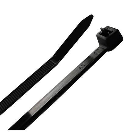 Acoustic Cable Tie, 8 in L, 2.16 in Max Bundle Dia., Black, Polypropylene, 50 lb Strength, 25 PK AC3305254