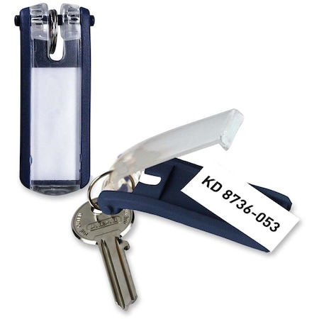 Durable Office Products Key Tag, Blue, Plastic, Open/Close, Unfinished 6 PK 195707