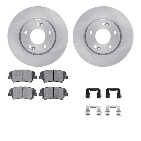 Dynamic Friction Co DFC Brake Rotor with 5000 Brake Pads and Hardware Kit 6512-03339