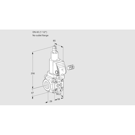 Honeywell Solenoid Gas Safety Valve, Class A, 500 mbar Max Pressure KS88026721