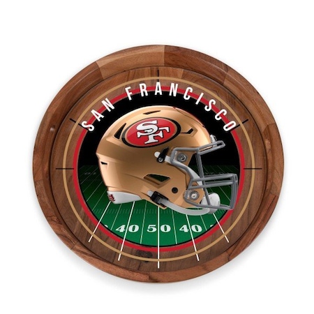 Picnic Time Family Of Brands NFL San Francisco 49ers - Barista Serving Tray with Glass Insert 907-09-511-274-2