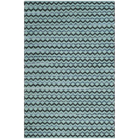 Safavieh Montauk Hand Woven Rectangle RugTurquoise & Blue & Black 9 x 12 ft. MTK120K-9