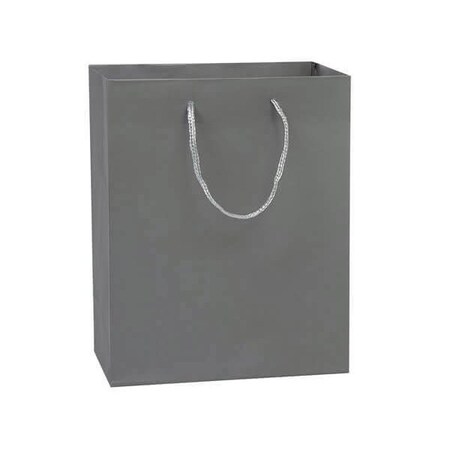 Nashville Wraps Gray Matte Gift Bags, Cub 8x4x10, 100PK MTCBGY