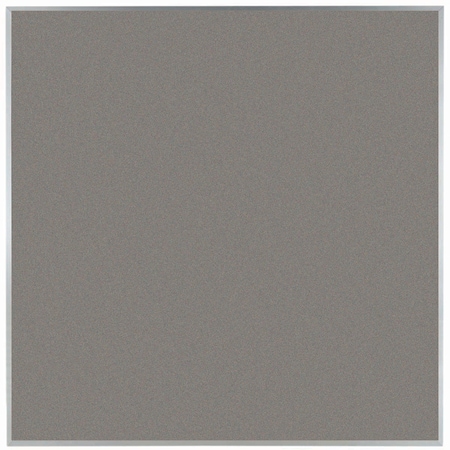 Aarco VIC Cork Bulletin Board w/ a Clear Satin Anodized Al Frame, Mushroom Medley 48''Hx48''W DW4848208