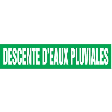 Accuform FRENCH PIPE MARKER DESCENTE D'EAUX CRPK596STB