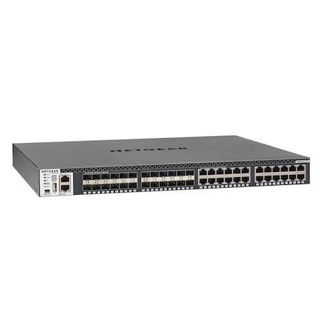 Bzbgear Netgear Stackable Managed Switch w/ 48x10G including 24x10GBASE-T & 24xSFP+ Layer (XSM4348S-100NES) NET-M4300-24X24F-PC