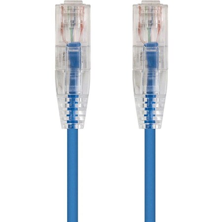 Monoprice Slim Cat6 Utp Cable, 7 ft.Blue 13538