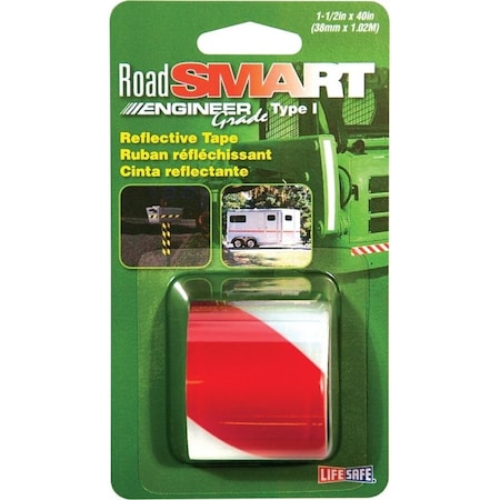 Incom Reflective Tape, 40 in L, 112 in W, RedSilver RE821