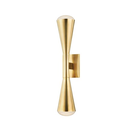 Corbett Lighting Barcelona 2 Light Wall Sconce 4.25 In. Vintage Brass 455-02-VB