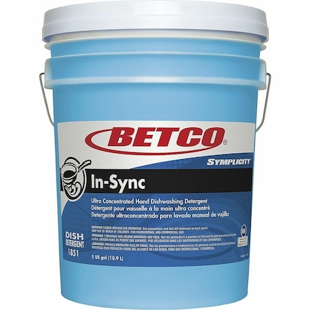 Betco Simplicity In-Sync Dishwashing Liquid - 640 fl oz (20 quart) - 7.5 to 8.5 pH - Fresh Ozonic Scent 18510500