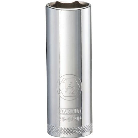 Dewalt Deep Socket, 1/4in Hex Drive, 1/2in, 6 pt DWMT86049OSP