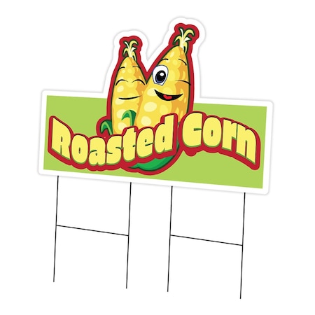 Signmission Roasted Corn Die Cut Yard Sign & Stake outdoor plastic coroplast window, C-DC-2436-Roasted Corn19 C-DC-2436-Roasted Corn19
