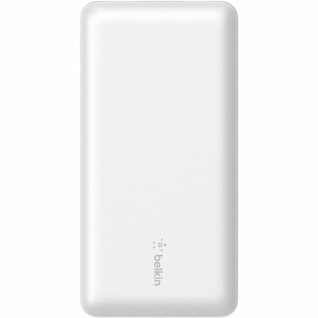 Belkin 20K POWER BANK, USB-A & C 15W, WHITE BPB012BTWH