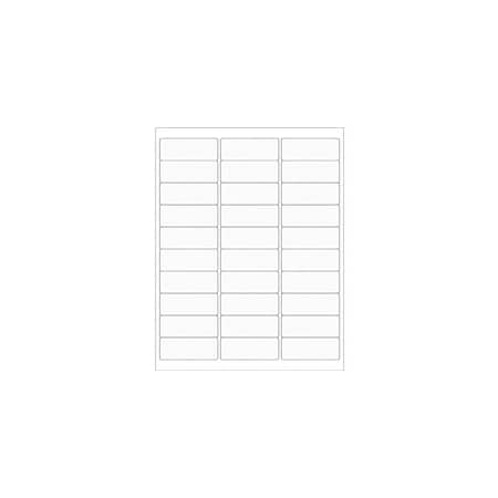 Bubblefast 2 5/8 x 1'' Clear Rectangle Laser Labels-30 Labels per Sheet BFLL221CL