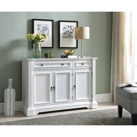 Inroom Furniture Designs Wood Console Table - White C1206