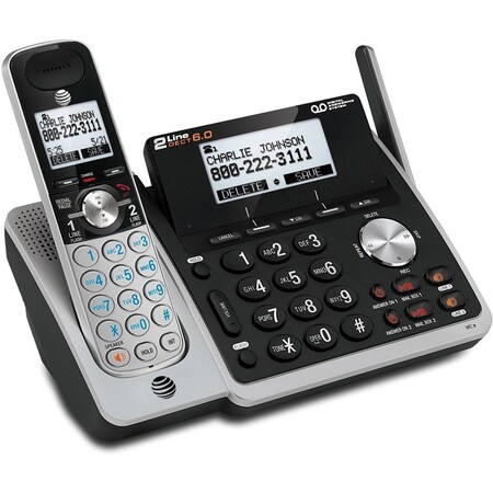 Att Cordless Phone, 2-Line, Dual CID/Call Waiting TL88102