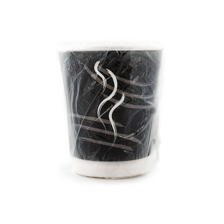 Rdi Double Wall Cup Generic Black Wrapped 10oz 500cs, 500PK CP-DBW10-BLK