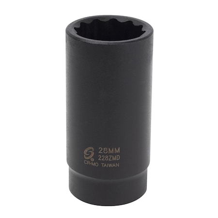Sunex 1/2 in Drive 28Mm 12Pt Deep Impact Socket 228ZMD